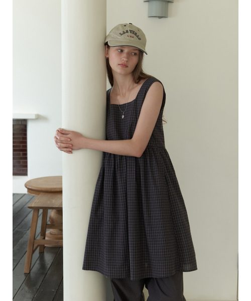 THEMITTEN(ザ・ミトン)の「Sleepy layered one-piece (navy check)(ワンピース・レディース・その他・FREE)」の6枚目の写真