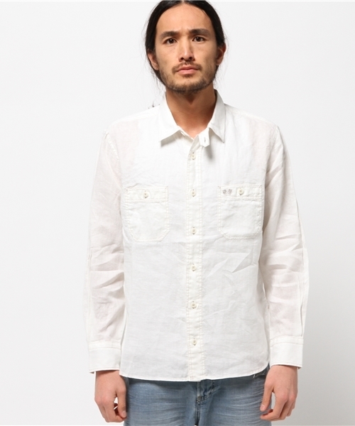 McGREGOR（マックレガー）の「ワークシャツ（シャツ/ブラウス・メンズ・アイボリー/ターコイズブルー/ネイビー・M/L/LL）」の7枚目の写真