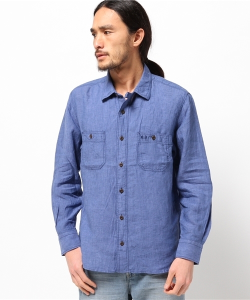 McGREGOR（マックレガー）の「ワークシャツ（シャツ/ブラウス・メンズ・アイボリー/ターコイズブルー/ネイビー・M/L/LL）」の11枚目の写真