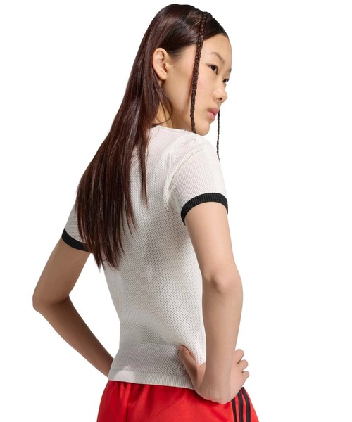 adidas（アディダス）の「adidas MESH CALI TEE / アディダス メッシュ カリ Tシャツ（Tシャツ/カットソー・レディース・ホワイト・L/M/S）」の9枚目の写真
