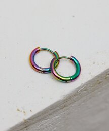 《金属アレルギー対応/ステンレス》オーロラ15mmフープピアス