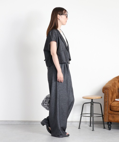 cepo(セポ)の「〈セットアップ対応〉デニムライクイージートラウザー(その他パンツ・レディース・ネイビー/ブラック・M)」の6枚目の写真