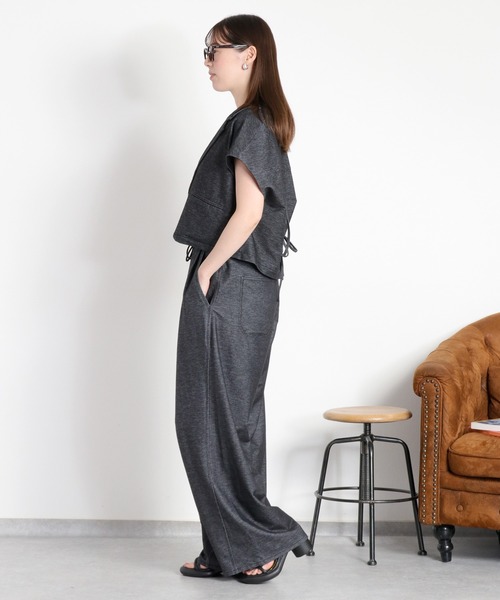 cepo(セポ)の「〈セットアップ対応〉デニムライクイージートラウザー(その他パンツ・レディース・ネイビー/ブラック・M)」の4枚目の写真