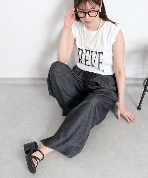 cepo(セポ)の「〈セットアップ対応〉デニムライクイージートラウザー(その他パンツ・レディース・ネイビー/ブラック・M)」の10枚目の写真