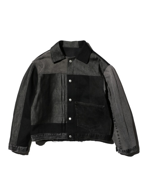 C.E.L.STORE（セルストア）の「THRIFTY LOOK / スリフティールック LEVI'S PLEATS JACKET リーバイス リメイク プリーツジャケット（ブルゾン・メンズ・ブラック・ONE SIZE）」の3枚目の写真