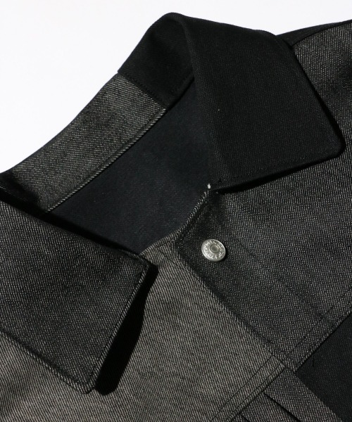C.E.L.STORE（セルストア）の「THRIFTY LOOK / スリフティールック LEVI'S PLEATS JACKET リーバイス リメイク プリーツジャケット（ブルゾン・メンズ・ブラック・ONE SIZE）」の4枚目の写真