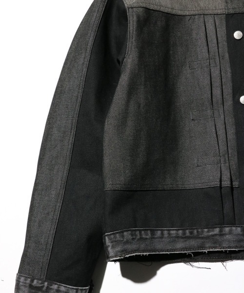 C.E.L.STORE（セルストア）の「THRIFTY LOOK / スリフティールック LEVI'S PLEATS JACKET リーバイス リメイク プリーツジャケット（ブルゾン・メンズ・ブラック・ONE SIZE）」の7枚目の写真