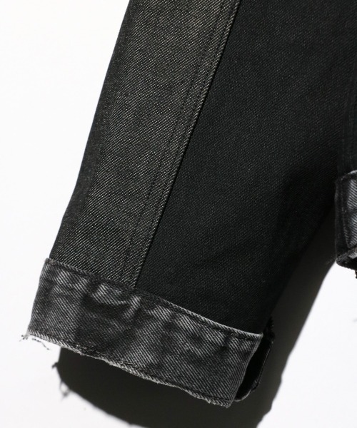 C.E.L.STORE（セルストア）の「THRIFTY LOOK / スリフティールック LEVI'S PLEATS JACKET リーバイス リメイク プリーツジャケット（ブルゾン・メンズ・ブラック・ONE SIZE）」の8枚目の写真