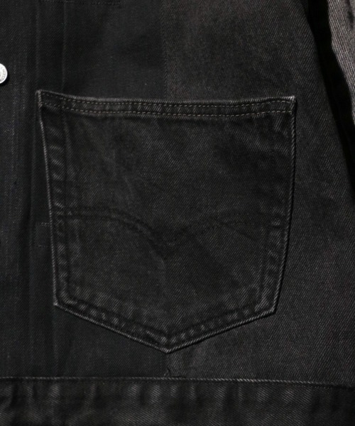 C.E.L.STORE（セルストア）の「THRIFTY LOOK / スリフティールック LEVI'S PLEATS JACKET リーバイス リメイク プリーツジャケット（ブルゾン・メンズ・ブラック・ONE SIZE）」の9枚目の写真