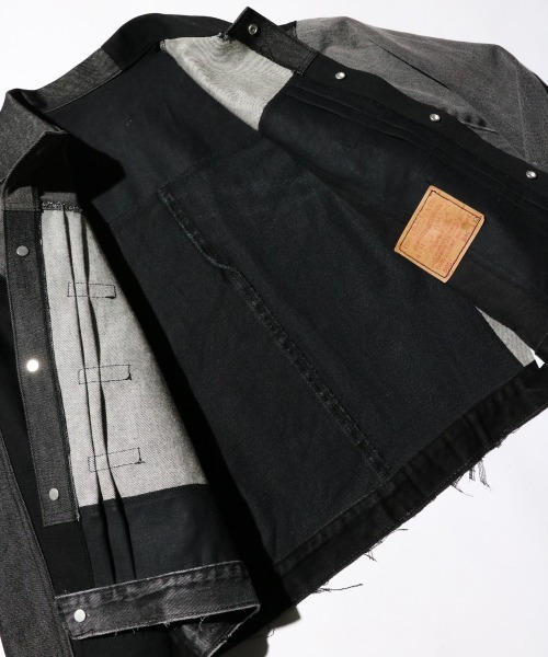 C.E.L.STORE（セルストア）の「THRIFTY LOOK / スリフティールック LEVI'S PLEATS JACKET リーバイス リメイク プリーツジャケット（ブルゾン・メンズ・ブラック・ONE SIZE）」の11枚目の写真