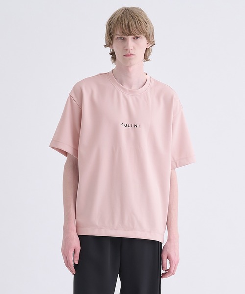 CULLNI(クルニ)の「【CULLNI】CULLNI Logo Embroidery Ponte Rome Pullover(Tシャツ/カットソー・メンズ・タン/ブラック・1/2)」の1枚目の写真