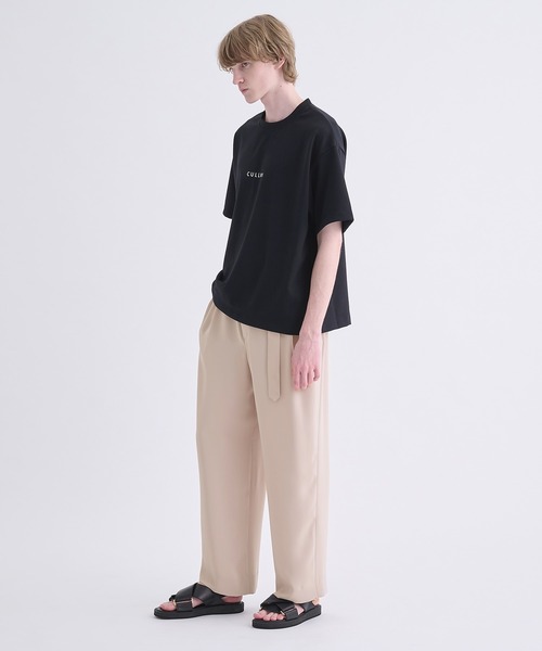 CULLNI(クルニ)の「【CULLNI】CULLNI Logo Embroidery Ponte Rome Pullover(Tシャツ/カットソー・メンズ・タン/ブラック・1/2)」の16枚目の写真