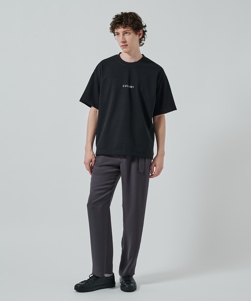 CULLNI(クルニ)の「【CULLNI】CULLNI Logo Embroidery Ponte Rome Pullover(Tシャツ/カットソー・メンズ・タン/ブラック・1/2)」の14枚目の写真