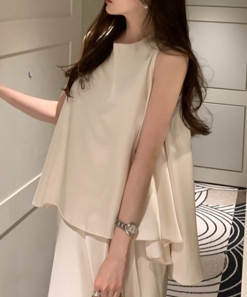 Aelina(エリナ)の「ノースリーブトップススカートセットアップ(セットアップ・レディース・ブルー/オフホワイト/ブラック/ベージュ・FREE)」の20枚目の写真