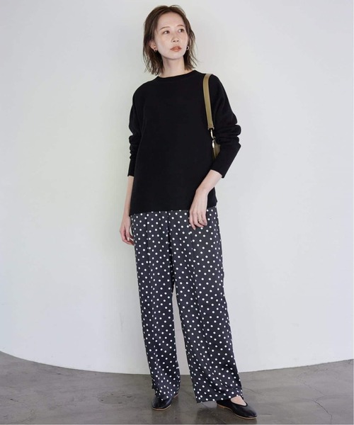 SLOBE IENA(スローブイエナ)の「《WEB限定/3サイズ展開/追加》プリントサテンイージーパンツ(その他パンツ・レディース・ブラック・36/38/40)」の9枚目の写真