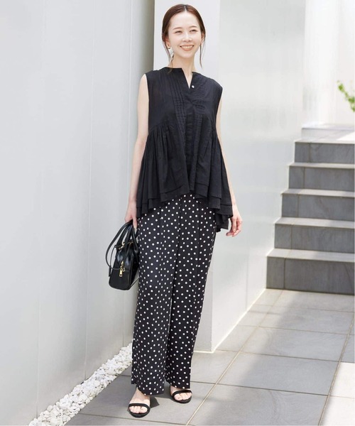 SLOBE IENA(スローブイエナ)の「《WEB限定/3サイズ展開/追加》プリントサテンイージーパンツ(その他パンツ・レディース・ブラック・36/38/40)」の11枚目の写真