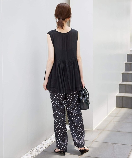 SLOBE IENA(スローブイエナ)の「《WEB限定/3サイズ展開/追加》プリントサテンイージーパンツ(その他パンツ・レディース・ブラック・36/38/40)」の12枚目の写真