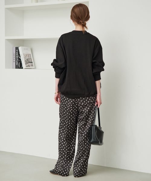 SLOBE IENA(スローブイエナ)の「《WEB限定/3サイズ展開/追加》プリントサテンイージーパンツ(その他パンツ・レディース・ブラック・36/38/40)」の19枚目の写真