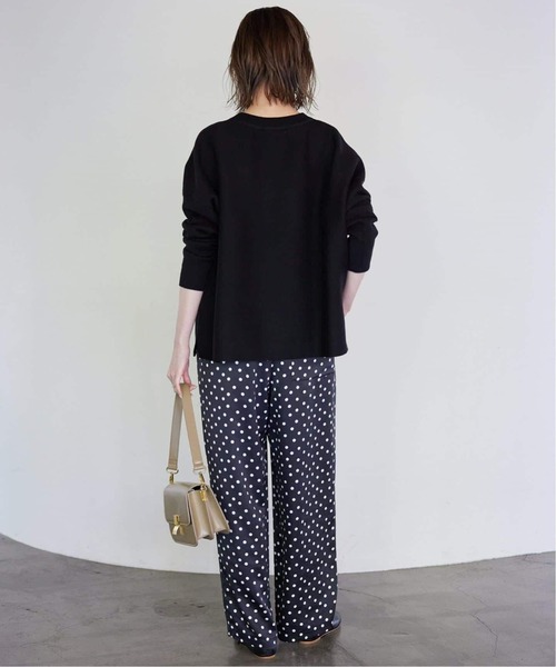 SLOBE IENA(スローブイエナ)の「《WEB限定/3サイズ展開/追加》プリントサテンイージーパンツ(その他パンツ・レディース・ブラック・36/38/40)」の22枚目の写真