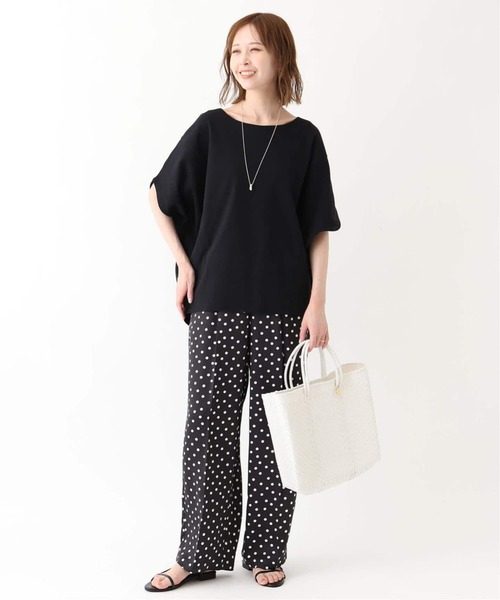 SLOBE IENA(スローブイエナ)の「《WEB限定/3サイズ展開/追加》プリントサテンイージーパンツ(その他パンツ・レディース・ブラック・36/38/40)」の19枚目の写真