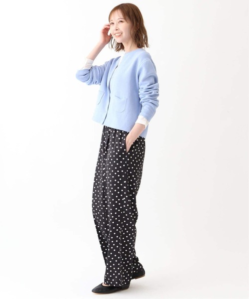 SLOBE IENA(スローブイエナ)の「《WEB限定/3サイズ展開/追加》プリントサテンイージーパンツ(その他パンツ・レディース・ブラック・36/38/40)」の16枚目の写真