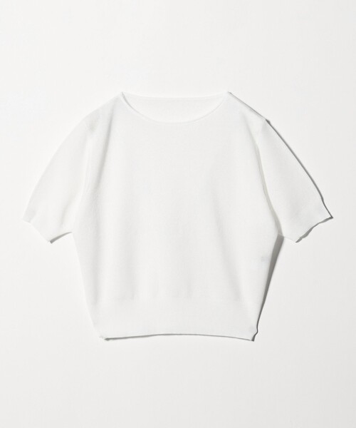 A DAY IN THE LIFE UNITED ARROWS（アデイインザライフユナイテッドアローズ）の「ダブルジャガード シアー パフスリーブニット ‐ウォッシャブル‐＜A DAY IN THE LIFE＞（ニット/セーター・レディース・グレー系/ネイビー/オフホワイト・FREE）」の2枚目の写真