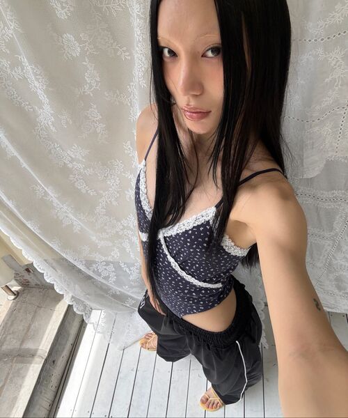 THE MYSTERIOUS HOTEL（ザミステリアスホテル）の「PATCH MESH PANTS [BLACK]（スウェットパンツ・レディース・その他・FREE）」の10枚目の写真