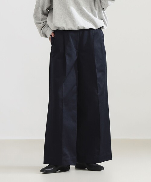 Demi-Luxe BEAMS(デミルクス ビームス)の「1タック チノパンツ(その他パンツ・レディース・グリーン系その他5/ネイビー/ベージュ・38/36)」の3枚目の写真