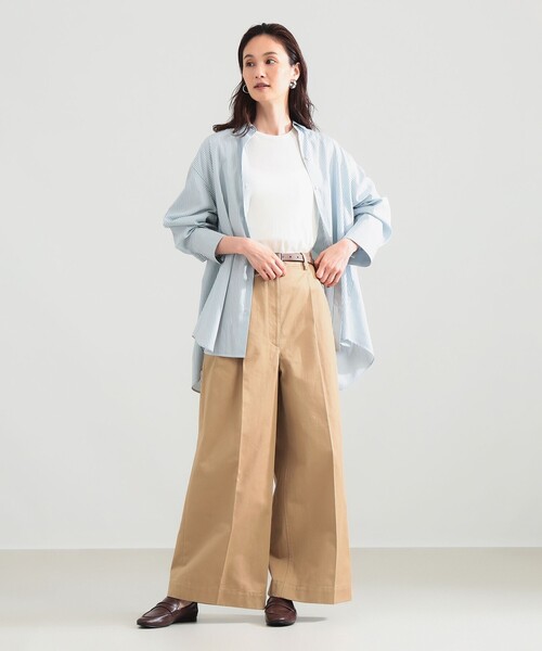 Demi-Luxe BEAMS(デミルクス ビームス)の「1タック チノパンツ(その他パンツ・レディース・グリーン系その他5/ネイビー/ベージュ・38/36)」の4枚目の写真