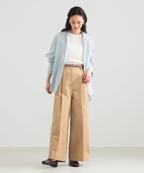 Demi-Luxe BEAMS(デミルクス ビームス)の「1タック チノパンツ(その他パンツ・レディース・グリーン系その他5/ネイビー/ベージュ・38/36)」の5枚目の写真