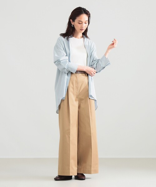 Demi-Luxe BEAMS(デミルクス ビームス)の「1タック チノパンツ(その他パンツ・レディース・グリーン系その他5/ネイビー/ベージュ・38/36)」の6枚目の写真
