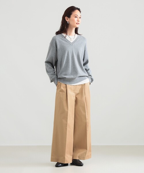 Demi-Luxe BEAMS(デミルクス ビームス)の「1タック チノパンツ(その他パンツ・レディース・グリーン系その他5/ネイビー/ベージュ・38/36)」の9枚目の写真