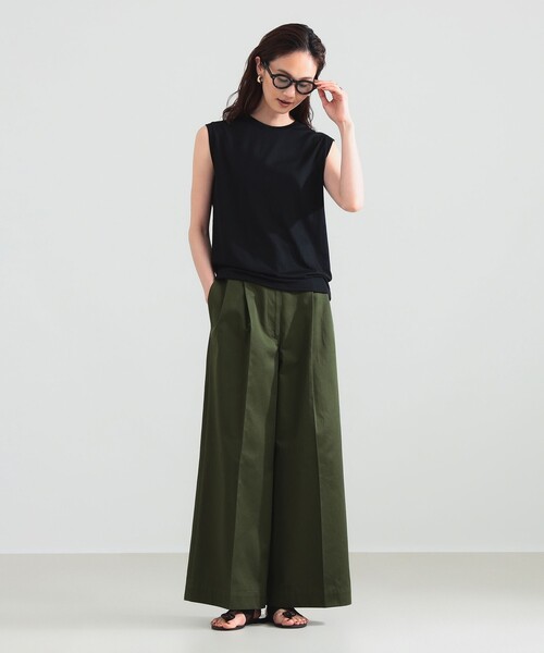 Demi-Luxe BEAMS(デミルクス ビームス)の「1タック チノパンツ(その他パンツ・レディース・グリーン系その他5/ネイビー/ベージュ・38/36)」の12枚目の写真