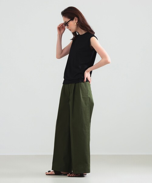 Demi-Luxe BEAMS(デミルクス ビームス)の「1タック チノパンツ(その他パンツ・レディース・グリーン系その他5/ネイビー/ベージュ・38/36)」の14枚目の写真