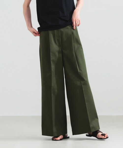 Demi-Luxe BEAMS(デミルクス ビームス)の「1タック チノパンツ(その他パンツ・レディース・グリーン系その他5/ネイビー/ベージュ・38/36)」の16枚目の写真