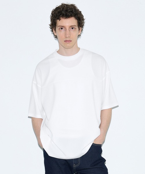 coca(coca)(コカ)の「\速乾/ライトエンボスフットボール半袖Tシャツ(Tシャツ/カットソー・メンズ・ホワイト/ブラック・L/M/XL)」の2枚目の写真