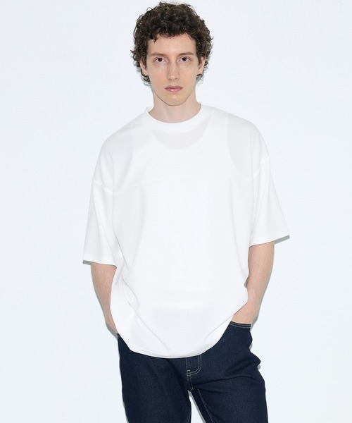 coca(coca)(コカ)の「\速乾/ライトエンボスフットボール半袖Tシャツ(Tシャツ/カットソー・メンズ・ホワイト/ブラック・L/M/XL)」の5枚目の写真