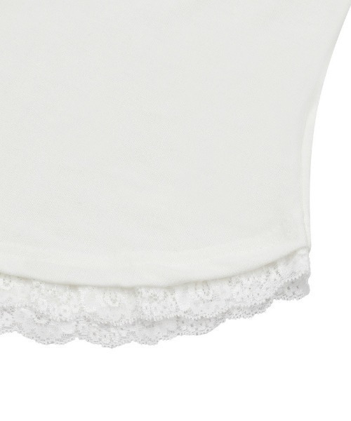 MUCENT（ムセント）の「◇MUCENT◇ブランド直輸入正規品/アーセンレーススリムフードノースリーブ ASEN LACE SLIM HOOD SLEEVELESS（Tシャツ/カットソー・レディース・ホワイト/グレー/ブラック・FREE）」の4枚目の写真