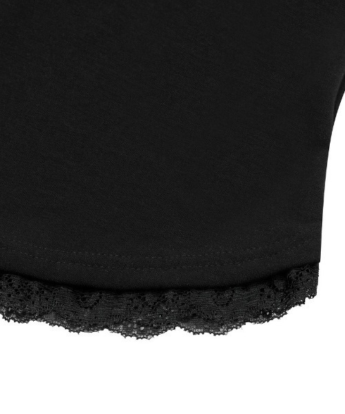 MUCENT（ムセント）の「◇MUCENT◇ブランド直輸入正規品/アーセンレーススリムフードノースリーブ ASEN LACE SLIM HOOD SLEEVELESS（Tシャツ/カットソー・レディース・ホワイト/グレー/ブラック・FREE）」の6枚目の写真