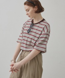 ビッグシルエットボーダー半袖Tシャツ