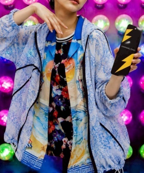 KAMINARI_TOKIO(カミナリトキオ)の「配色パイピングシアーブルゾン(ブルゾン・レディース・ブラック/ピンク/ブルー・FREE)」の20枚目の写真