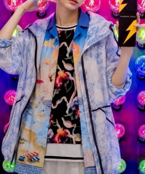 KAMINARI_TOKIO(カミナリトキオ)の「配色パイピングシアーブルゾン(ブルゾン・レディース・ブラック/ピンク/ブルー・FREE)」の19枚目の写真
