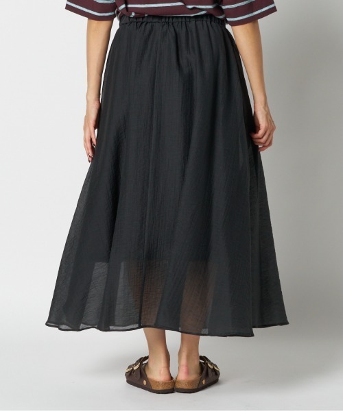 HELIOPOLE(エリオポール)の「SHEER GATHERED FLARE SKIRT / シアーギャザーフレアスカート(スカート・レディース・ワイン/ブラック・38)」の11枚目の写真