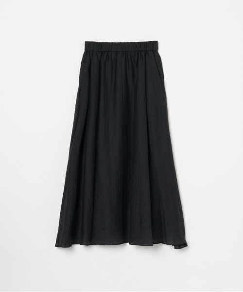 HELIOPOLE(エリオポール)の「SHEER GATHERED FLARE SKIRT / シアーギャザーフレアスカート(スカート・レディース・ワイン/ブラック・38)」の3枚目の写真