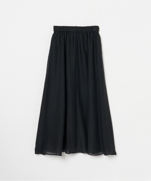 HELIOPOLE(エリオポール)の「SHEER GATHERED FLARE SKIRT / シアーギャザーフレアスカート(スカート・レディース・ワイン/ブラック・38)」の4枚目の写真