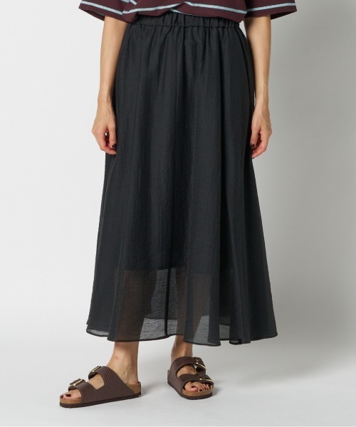 HELIOPOLE(エリオポール)の「SHEER GATHERED FLARE SKIRT / シアーギャザーフレアスカート(スカート・レディース・ワイン/ブラック・38)」の14枚目の写真