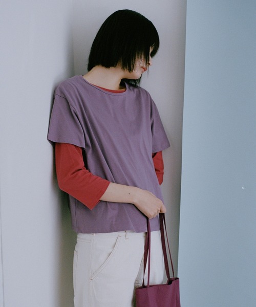 shesaidthat(シーセッドザット)の「shesaidthat - エブリディロゴT / Everyday Logo Tee(Tシャツ/カットソー・レディース・マジェンタ/ネイビー/パープル/ライトブルー・MEDIUM/SMALL)」の3枚目の写真