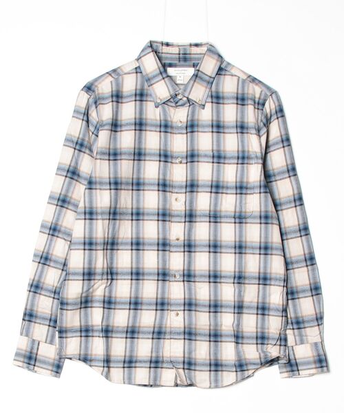 BANANA REPUBLIC FACTORY STORE（バナナリパブリック ファクトリーストア）の「BANANA REPUBLIC FACTORY STORE　　ライトウェイトフランネルシャツ（シャツ/ブラウス・メンズ・ブルー/ブラック系その他/ナチュラル/チャコールグレー/ブラウン系その他/インディゴブルー/チェック/ブラウン・S/M/L/XL）」の18枚目の写真