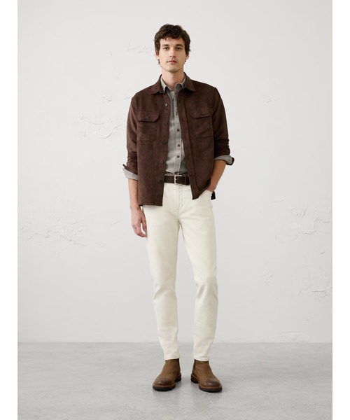 BANANA REPUBLIC FACTORY STORE（バナナリパブリック ファクトリーストア）の「BANANA REPUBLIC FACTORY STORE　　ライトウェイトフランネルシャツ（シャツ/ブラウス・メンズ・ブルー/ブラック系その他/ナチュラル/チャコールグレー/ブラウン系その他/インディゴブルー/チェック/ブラウン・S/M/L/XL）」の11枚目の写真