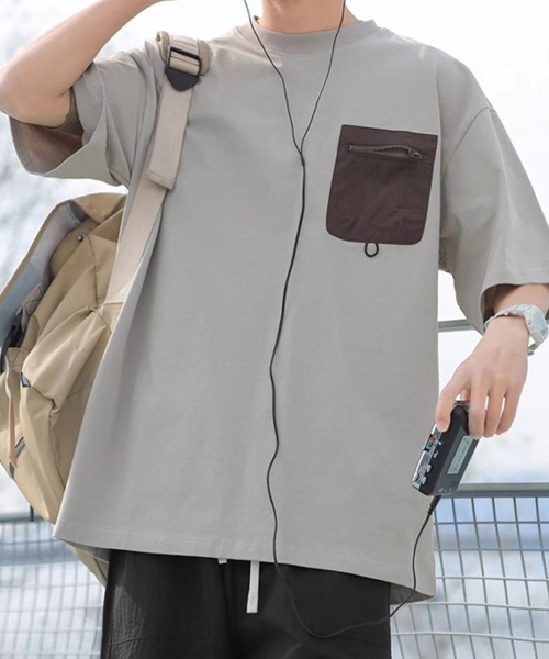 KELVIN(ケルヴァン)の「Tech Pocket Tee テックポケットTシャツ(Tシャツ/カットソー・メンズ・グレー/ネイビー・MEDIUM/LARGE)」の17枚目の写真